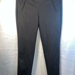 Chico's women’s Black and Gray Patterned Dress  Pants